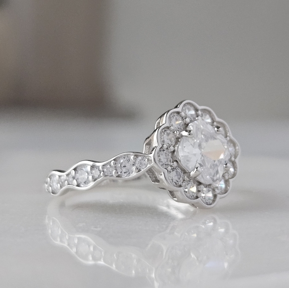 Art Deco Vintage inspired ring, 925 Sterling Silver - Picture 3 of 6